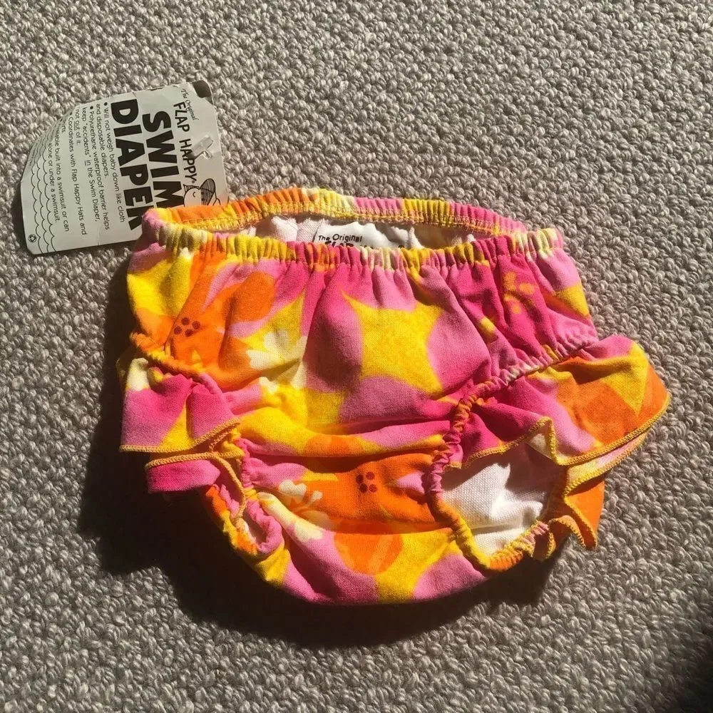 🍭6/$30 NWT Flap Happy Tropical Swim Diaper 6 mo